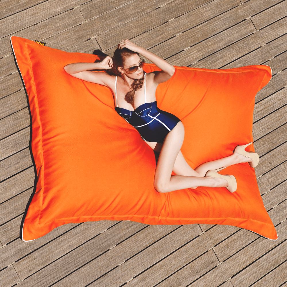 European Luxury Pool Pillow - Brilliant Orange