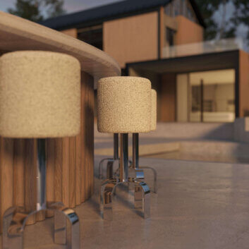Santorini Bar Stool - In WAZ Signature Fabrics